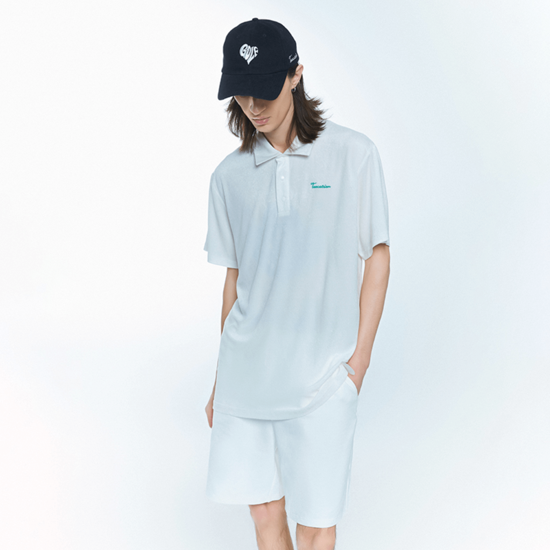 Men's Wide - Brim Golf Cap - Black - Erthe Golf