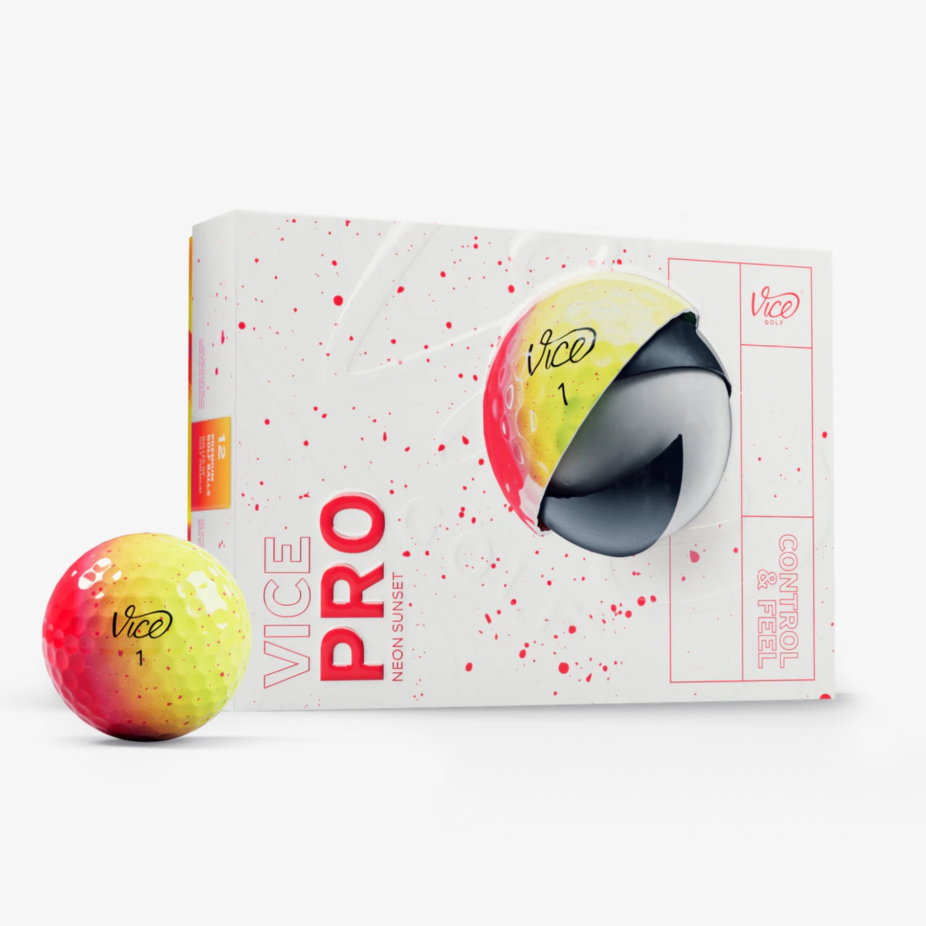 Vice Pro Golf Balls - Neon Sunset - Erthe Golf
