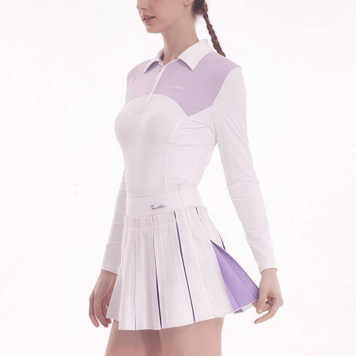 Women's Pleated Golf Skirt - Purple - Erthe Golf