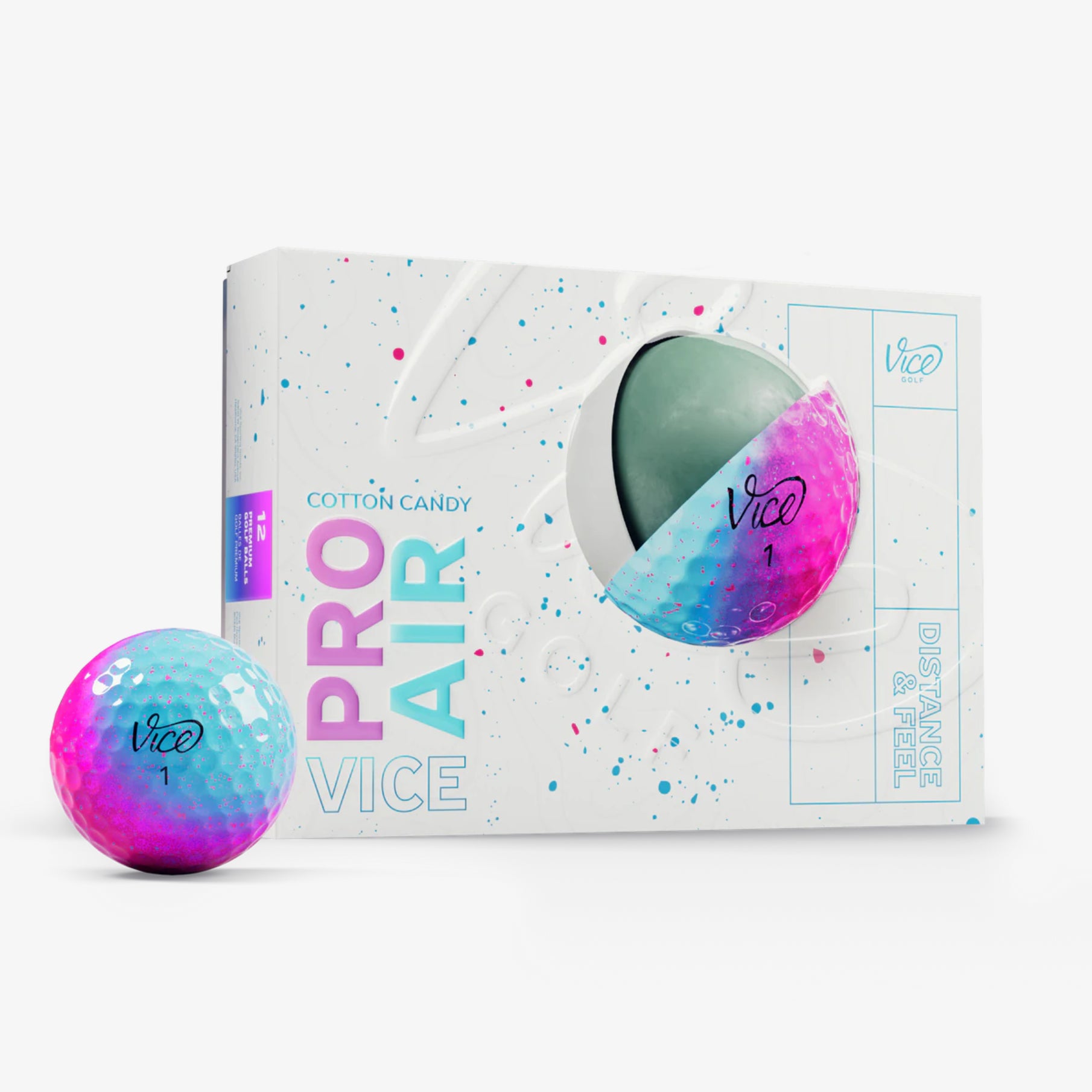 Vice Pro Air Golf Balls - Cotton Candy - Erthe Golf