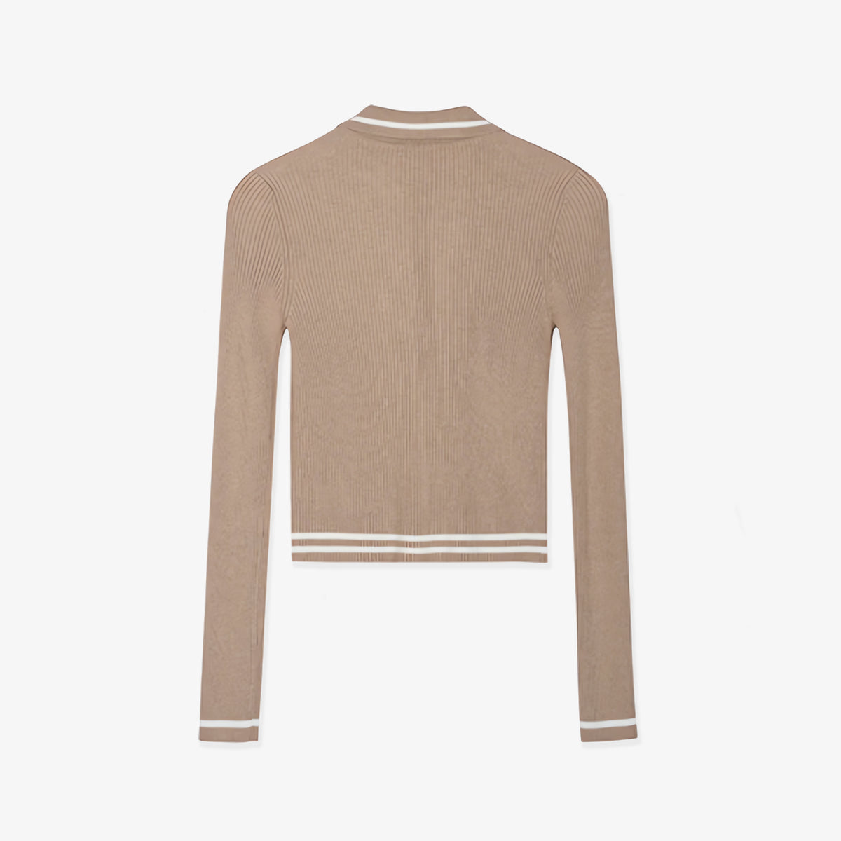 Women's Zip Knit Cardigan - Khaki - Erthe Golf