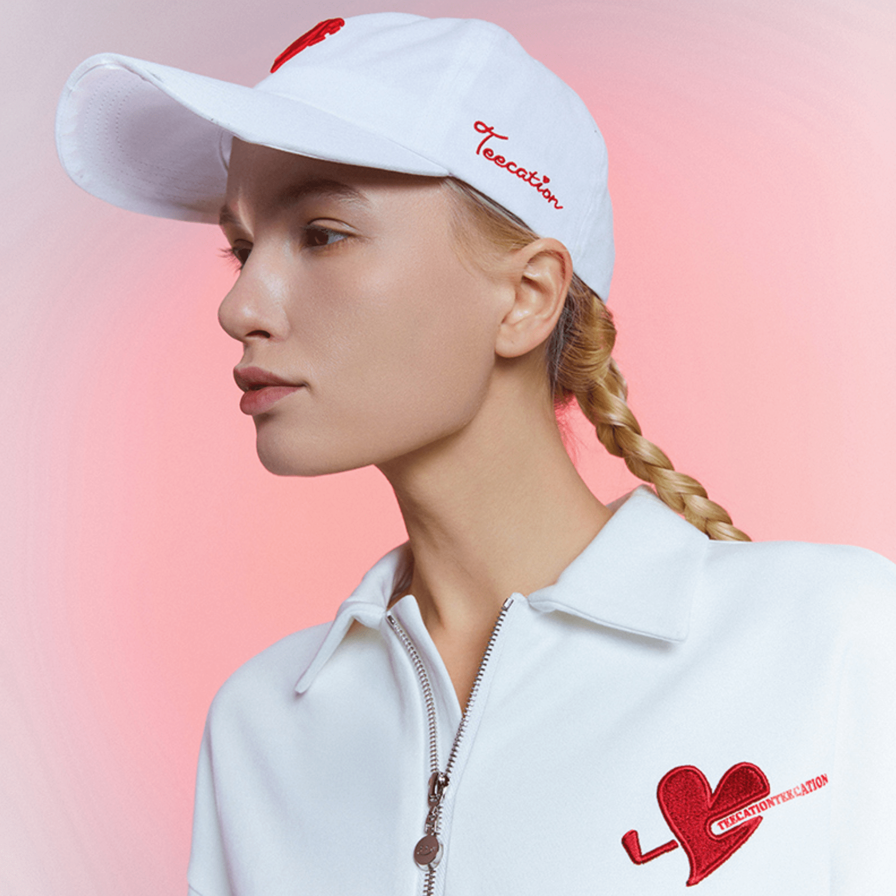 Women's Wide - Brim Golf Cap - White - Erthe Golf