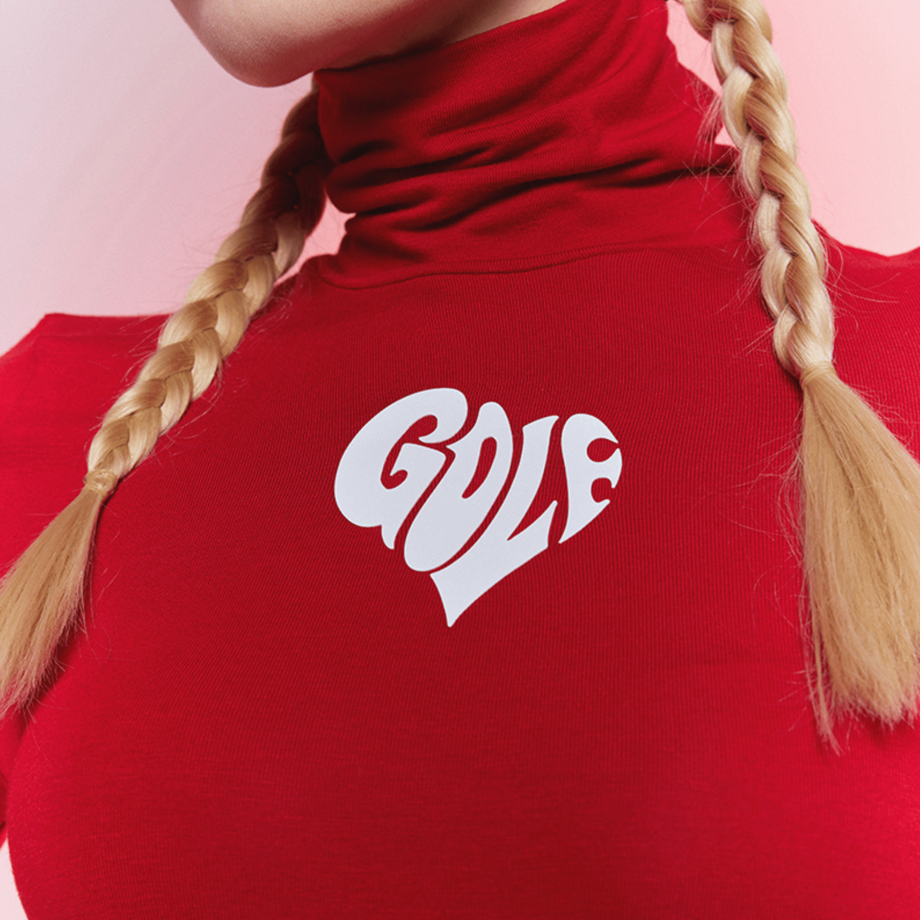 Women's Knit Turtle Neck Top - Red - Erthe Golf