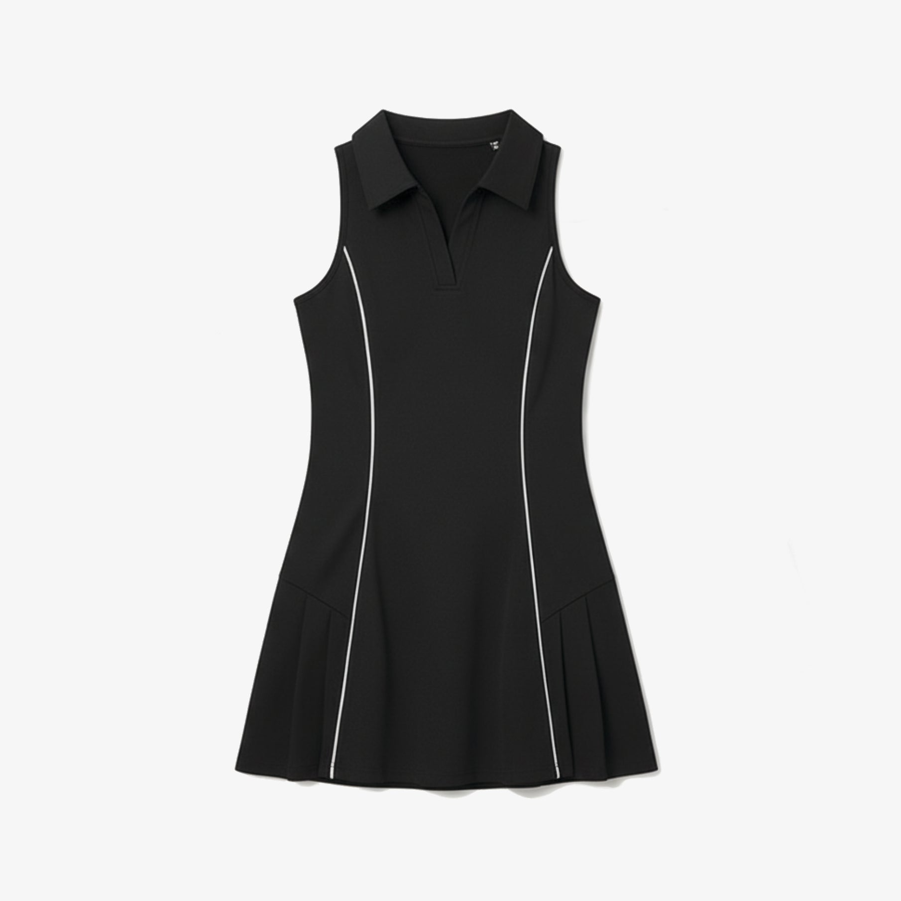 Women’s Trim Polo Dress – Black - Erthe Golf