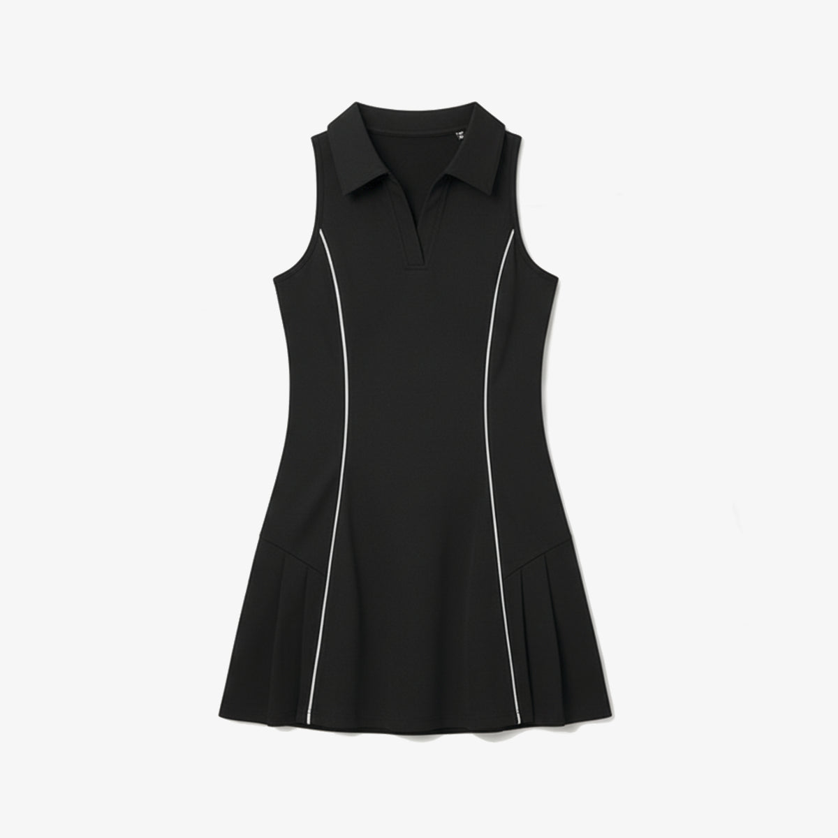 Women’s Trim Polo Dress – Black - Erthe Golf