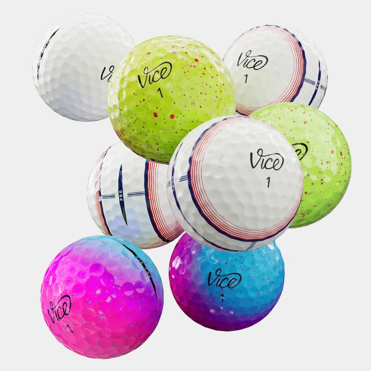 Vice Golf 12 Ball Pack - Watermelon Bubblegum Edition
