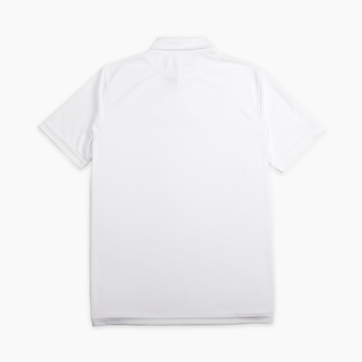 Back view of Men's Polo - White - Erthe Golf