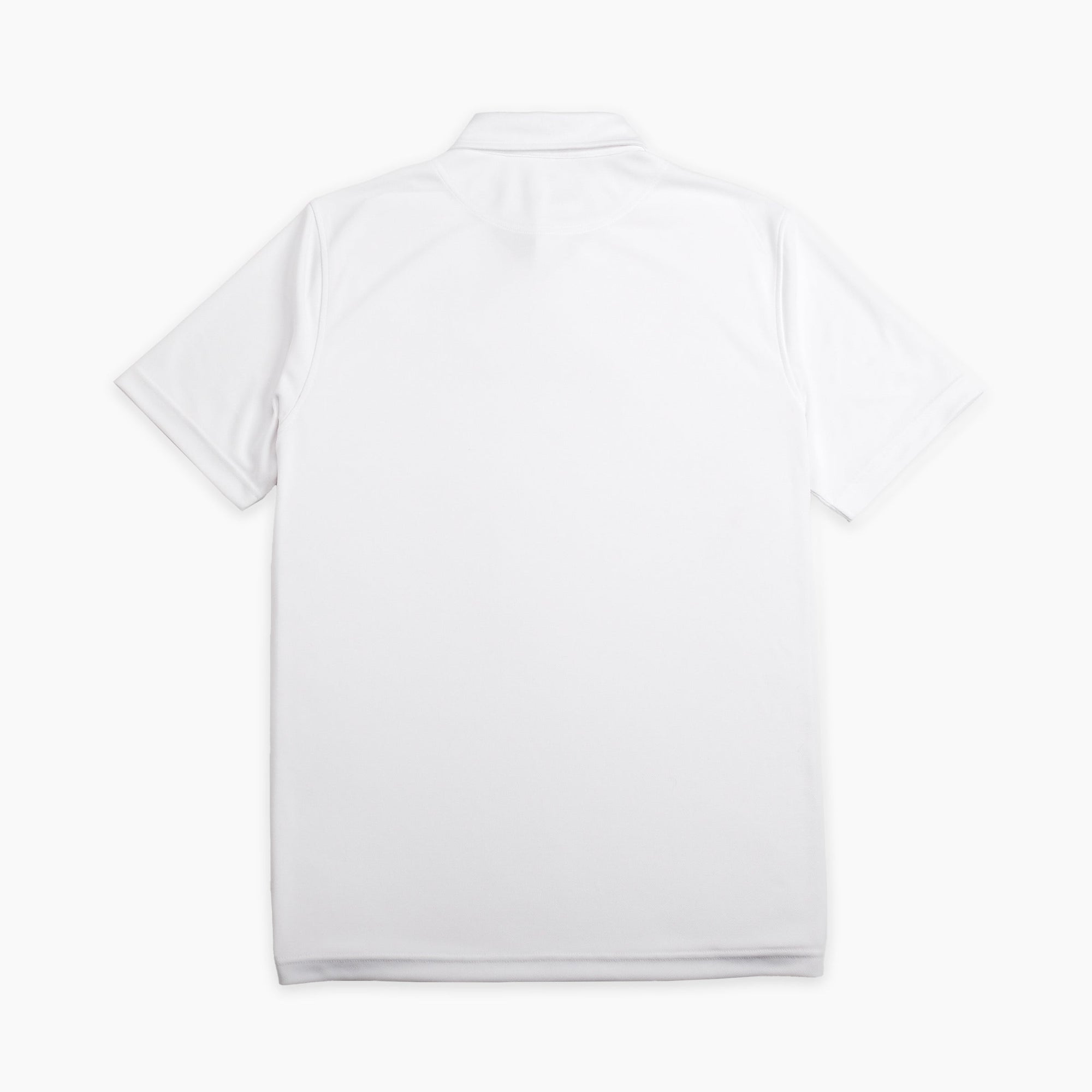 Back view of Men's Polo - White - Erthe Golf