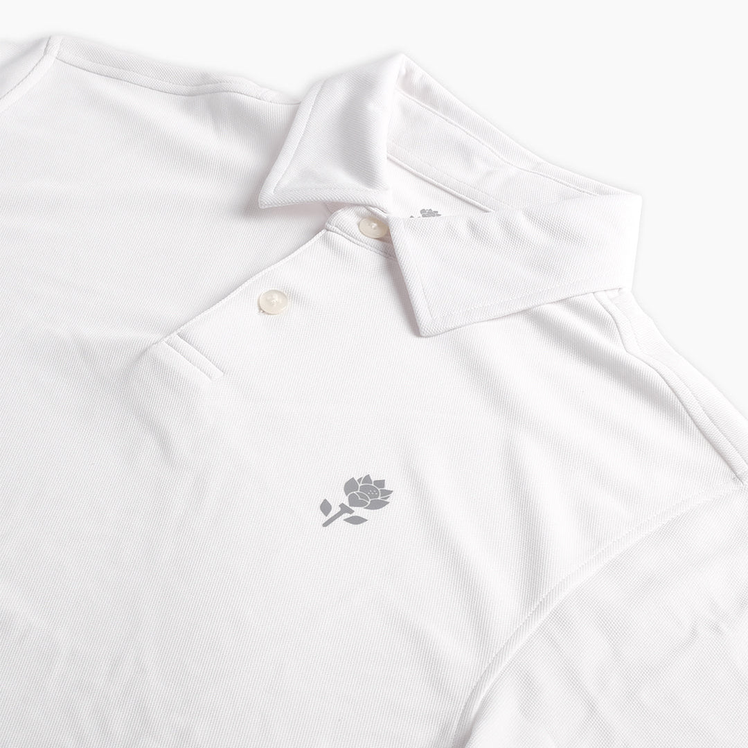 Side view of Men's Polo - White - Erthe Golf