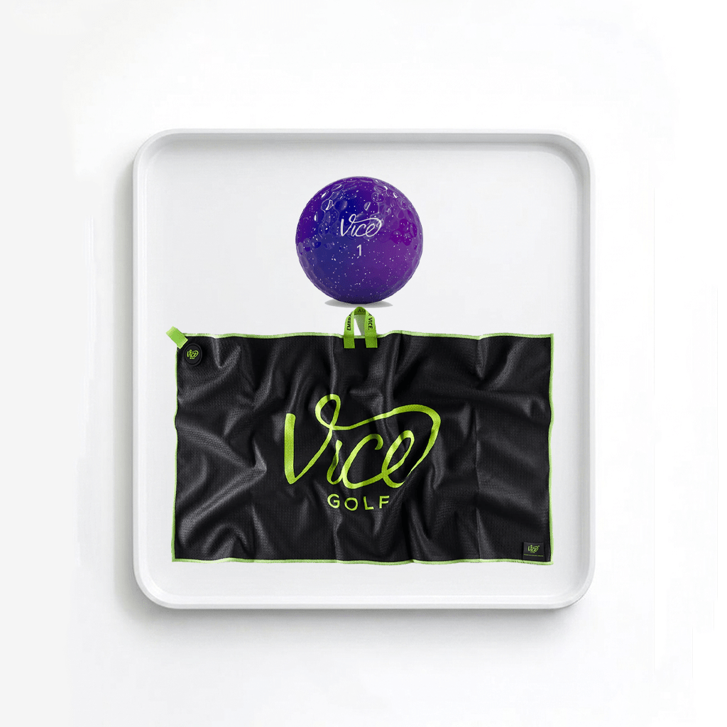 Vice Pro Galaxy Golf Balls + Gray Towel Bundle - Erthe Golf