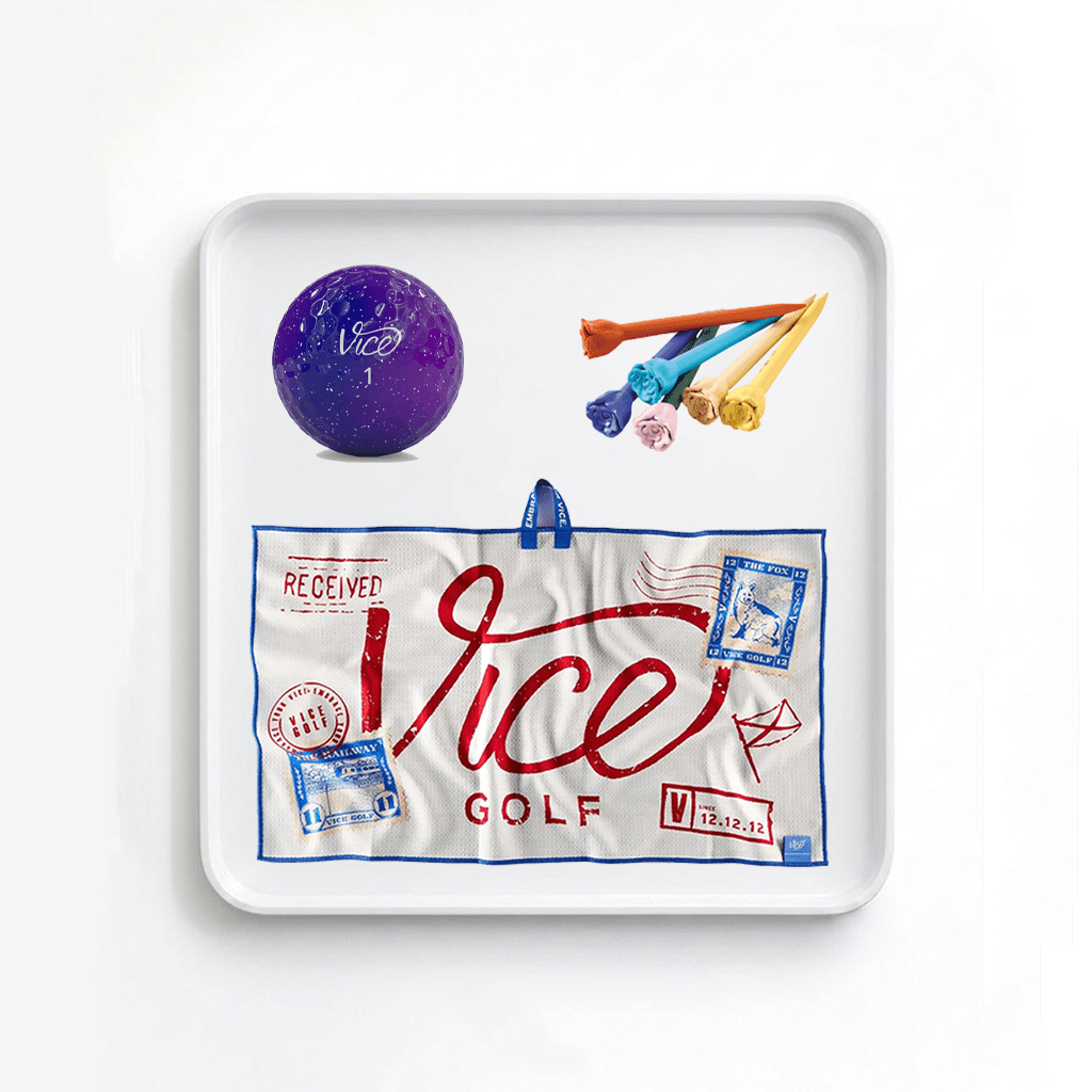 Vice Pro Galaxy Golf Balls + Letters Towel + Rose Tees Bundle - Erthe Golf