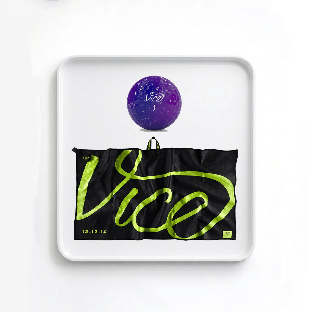 Vice Pro Galaxy Golf Balls + Lime Towel Bundle - Erthe Golf