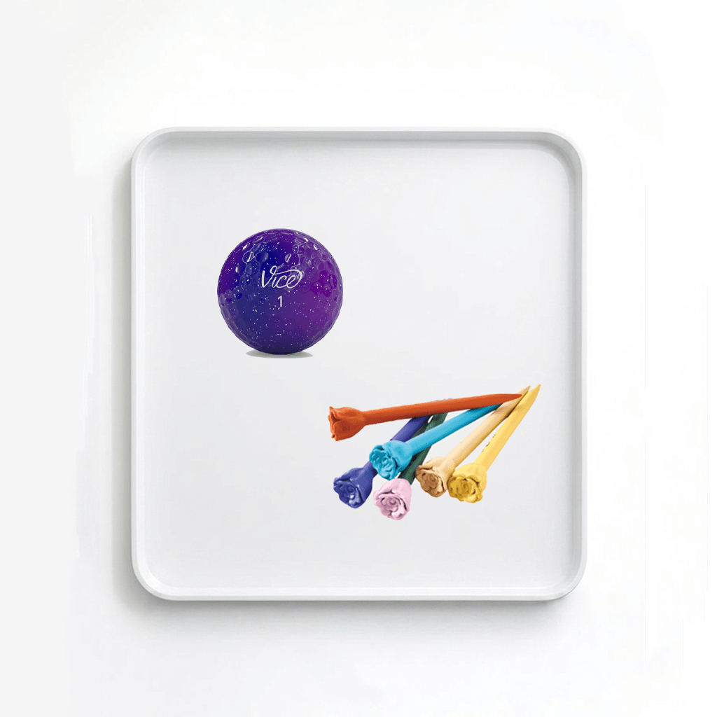 Vice Pro Galaxy Golf Balls + Rose Tees Bundle - Erthe Golf