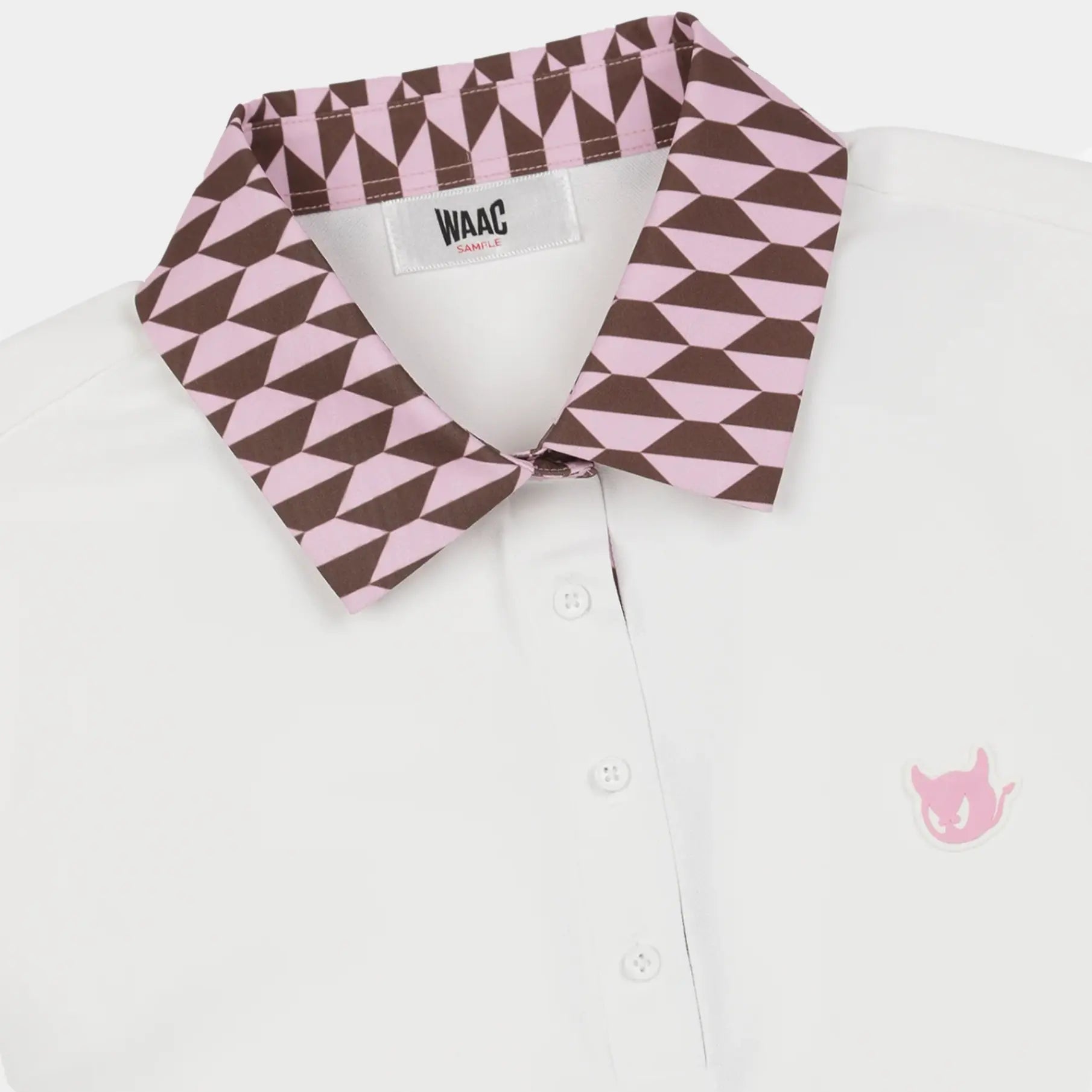 Women's Optic Block Collar Polo - White - Erthe Golf