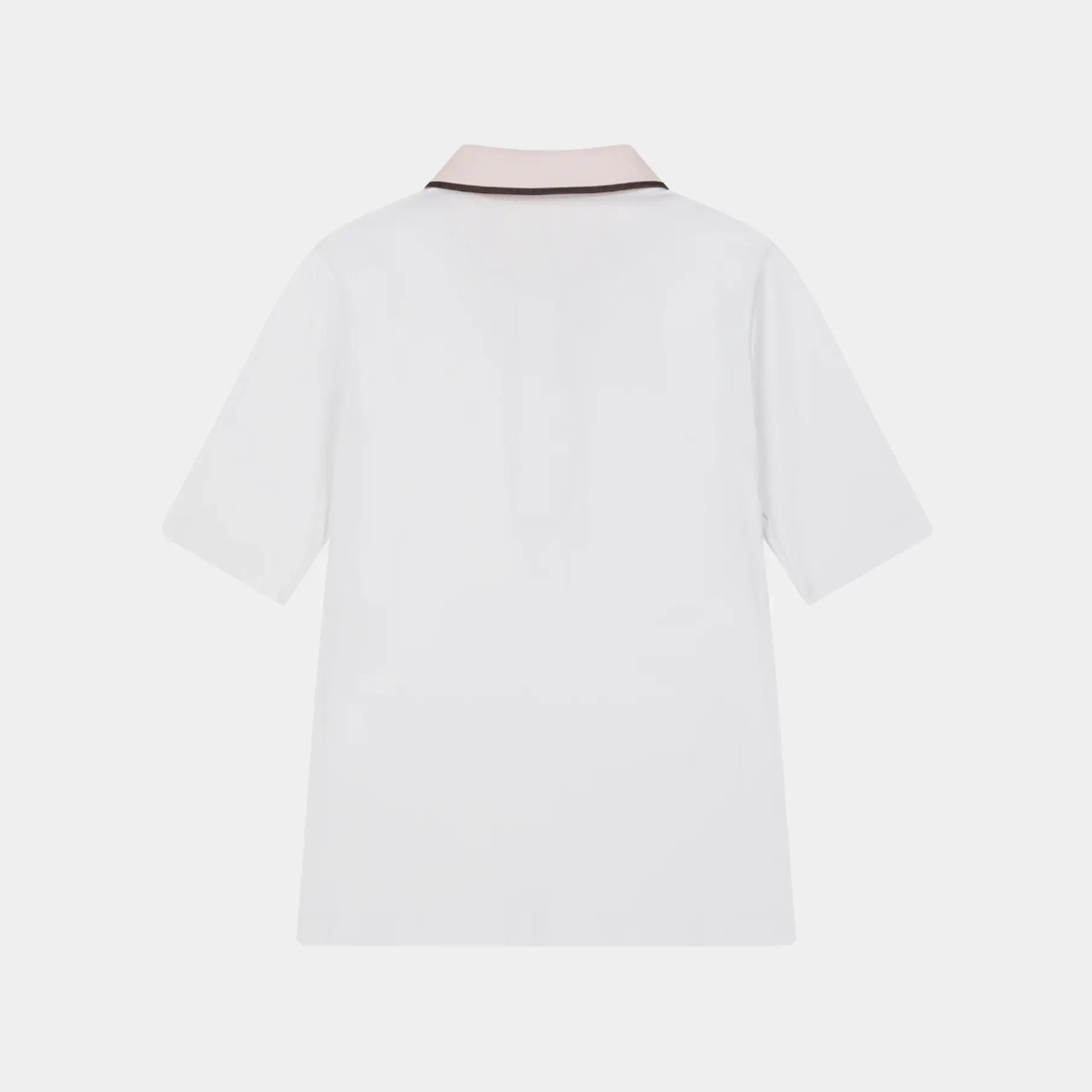 Women's Slim Fit Rib Polo - White - Erthe Golf