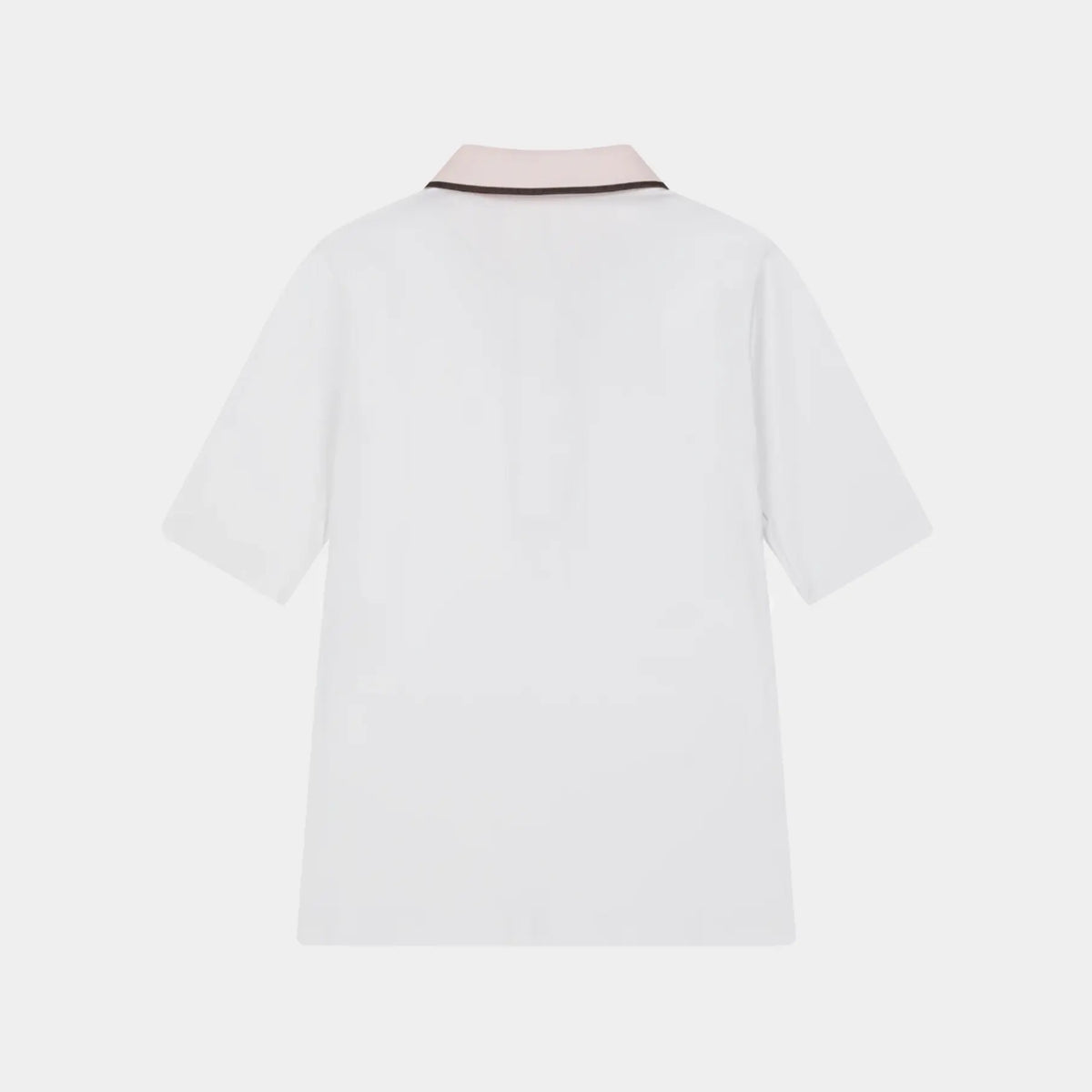 Women's Slim Fit Rib Polo - White - Erthe Golf