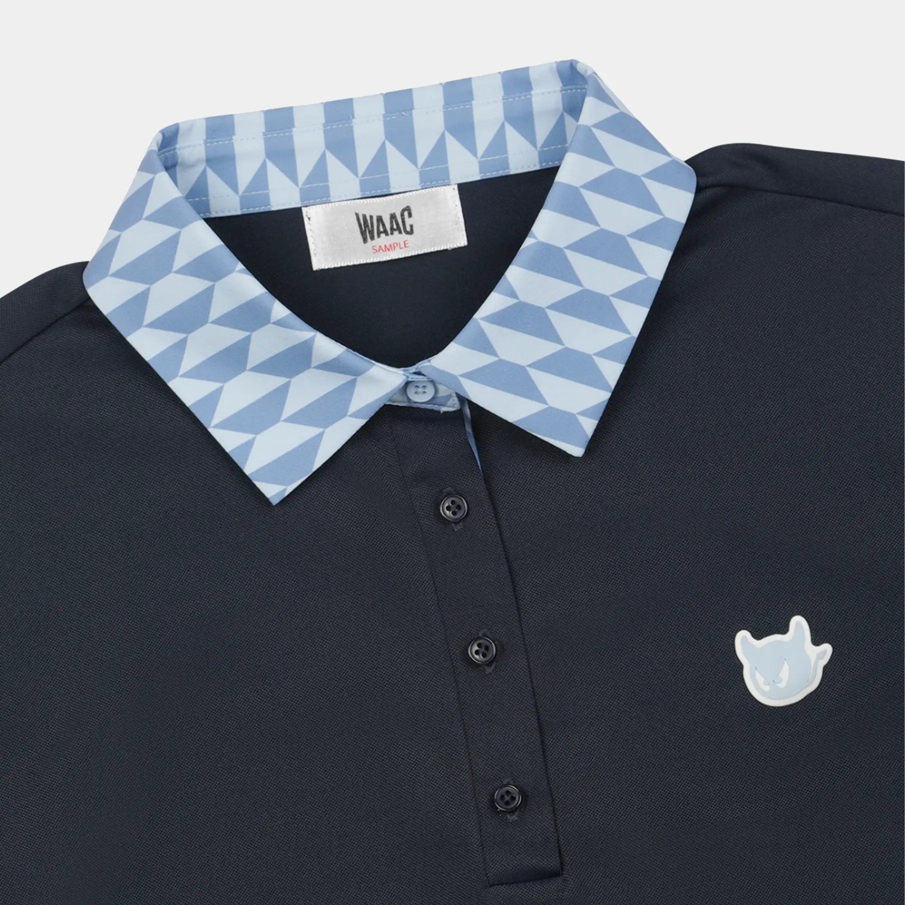 Women's Optic Block Collar Polo - Navy - Erthe Golf