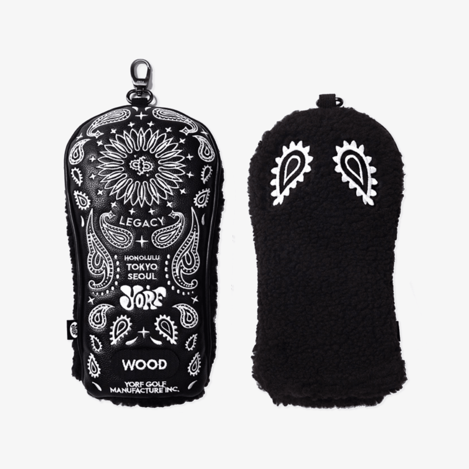 Wood Head Cover - Black - Erthe Golf